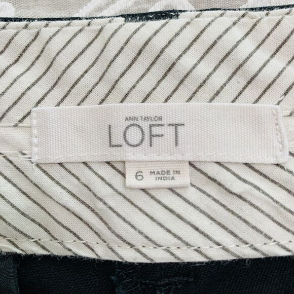 LOFT Shorts Women 6 Black The Riviera Short Side Slit 5" Inseam Preppy Vacation - Picture 3 of 10